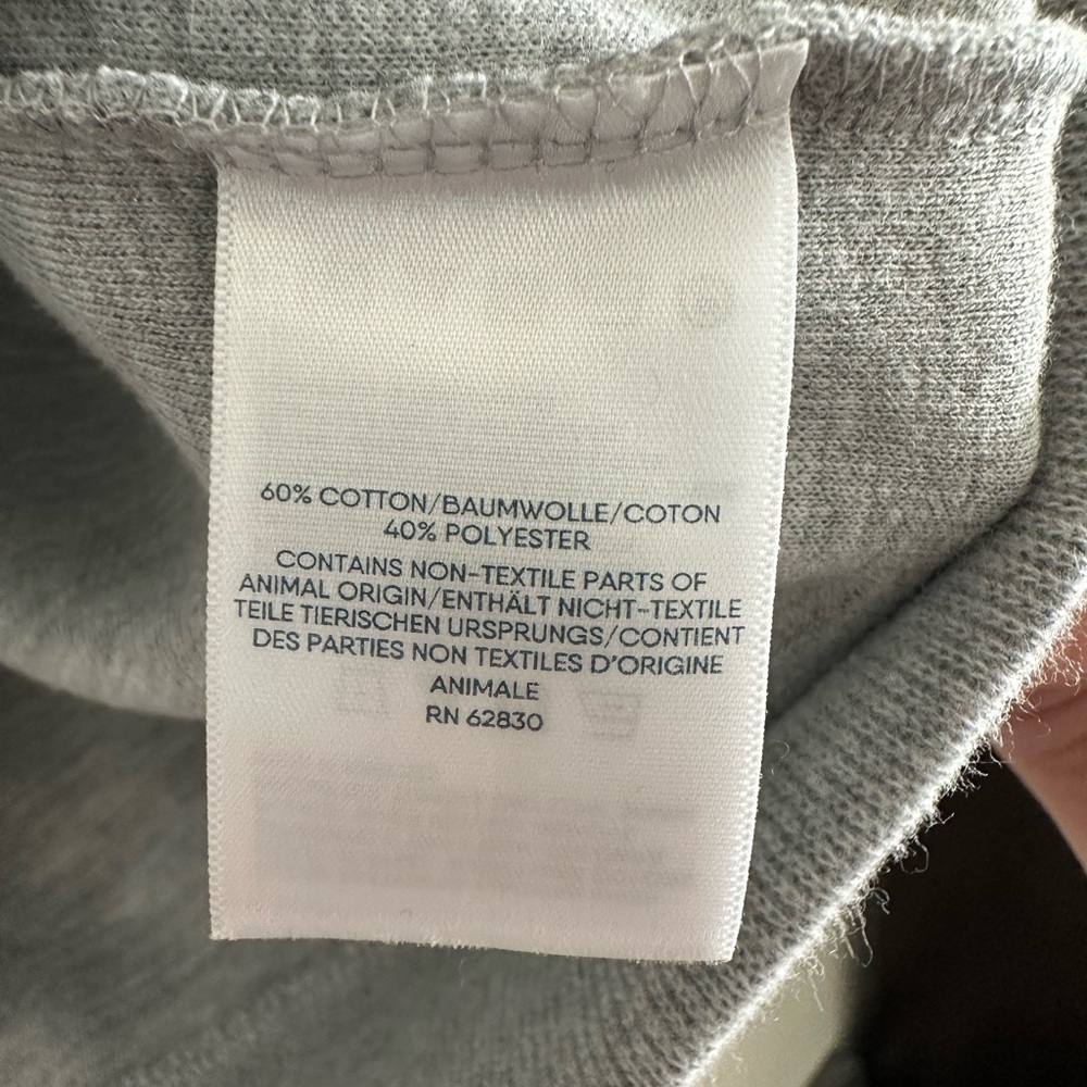 Lands' End Men's Bedford Ribbed Quarter Zip Sweater, Grey Heathered, Medium - Picture 4 of 7